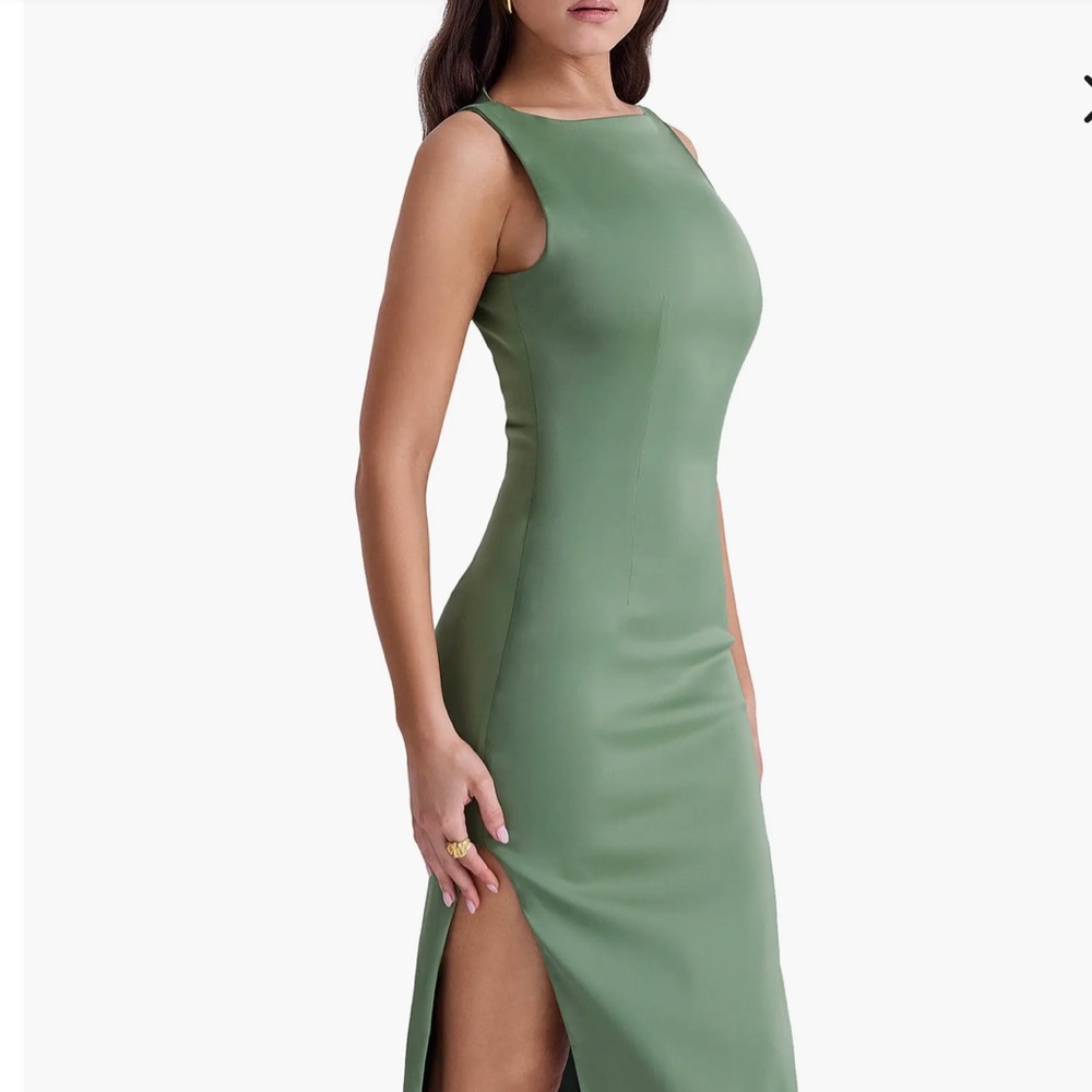 Filomena Side Slit Matte Jersey Gown